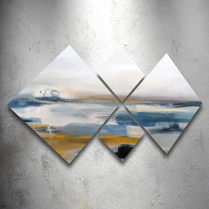 Wallity Conjunto de 4 Cuadros Decorativos de MDF Multicolor